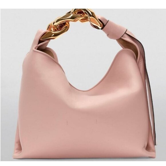 JW ANDERSON Handbags - Jw Anderson Medium Leather Chain hobo bag - Pale Pink